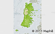 Physical Map of CHILOE, lighten, semi-desaturated