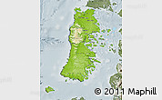 Physical Map of CHILOE, semi-desaturated