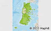 Physical Map of CHILOE, shaded relief outside
