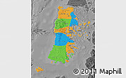 Political Map of CHILOE, darken, desaturated