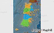 Political Map of CHILOE, darken