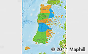 Political Map of CHILOE, physical outside