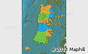 Political Map of CHILOE, satellite outside