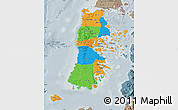 Political Map of CHILOE, semi-desaturated