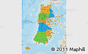 Political Map of CHILOE, shaded relief outside