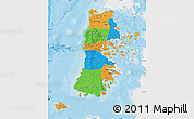 Political Map of CHILOE, single color outside