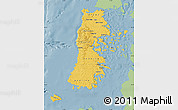 Savanna Style Map of CHILOE, single color outside