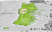 Physical Panoramic Map of CHILOE, desaturated