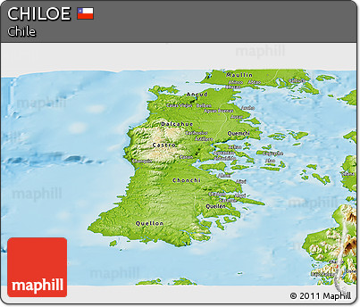 Physical Panoramic Map of CHILOE