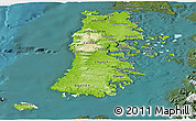 Physical Panoramic Map of CHILOE, satellite outside