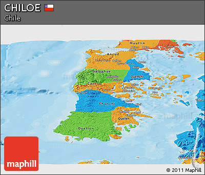 Political Panoramic Map of CHILOE