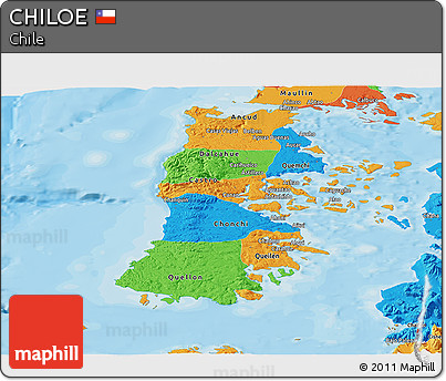 Political Panoramic Map of CHILOE