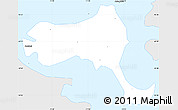 Silver Style Simple Map of Puqueldon