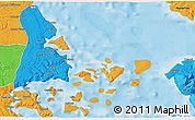 Political 3D Map of Quemchi (Is.)