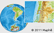 Physical Location Map of Quemchi (Is.)