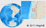 Shaded Relief Location Map of Quemchi (Is.)