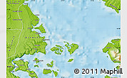 Physical Map of Quemchi (Is.)