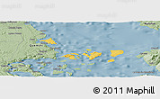 Savanna Style Panoramic Map of Quemchi (Is.)
