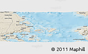 Shaded Relief Panoramic Map of Quemchi (Is.)