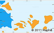 Political Simple Map of Quemchi (Is.)