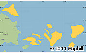 Savanna Style Simple Map of Quemchi (Is.)