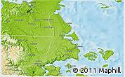 Physical 3D Map of Quemchi