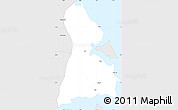 Silver Style Simple Map of Quemchi