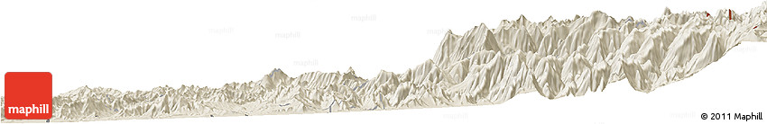 Shaded Relief Horizon Map of Illapel
