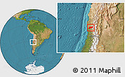 Satellite Location Map of Illapel
