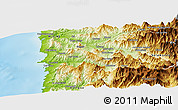 Physical Panoramic Map of Los Vilos