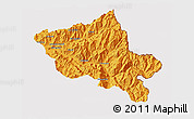 Political 3D Map of Salamanca, cropped outside