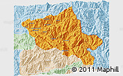 Political 3D Map of Salamanca, lighten