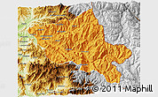 Political 3D Map of Salamanca, physical outside