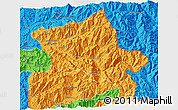 Political 3D Map of Salamanca