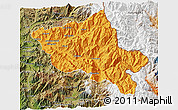 Political 3D Map of Salamanca, satellite outside