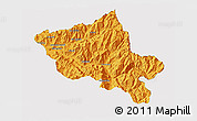 Political 3D Map of Salamanca, single color outside