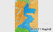 Political Shades Map of COIHAIQUE