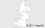 Silver Style Simple Map of COIHAIQUE