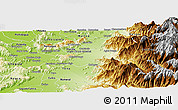 Physical Panoramic Map of Chimbarongo