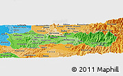 Political Shades Panoramic Map of COLCHAGUA