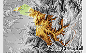 Physical Map of San Fernando, desaturated