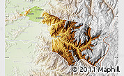 Physical Map of San Fernando, lighten