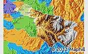 Physical Map of San Fernando, political outside