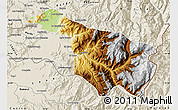 Physical Map of San Fernando, shaded relief outside