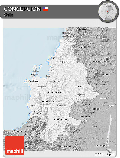 Gray 3D Map of CONCEPCION