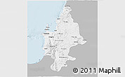 Gray 3D Map of CONCEPCION, single color outside