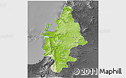 Physical 3D Map of CONCEPCION, darken, desaturated