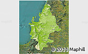 Physical 3D Map of CONCEPCION, satellite outside