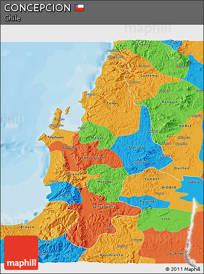 Political 3D Map of CONCEPCION