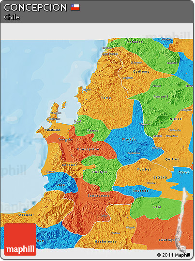 Political 3D Map of CONCEPCION